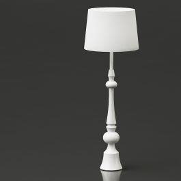 3D West Elm Turned Floor Lamp